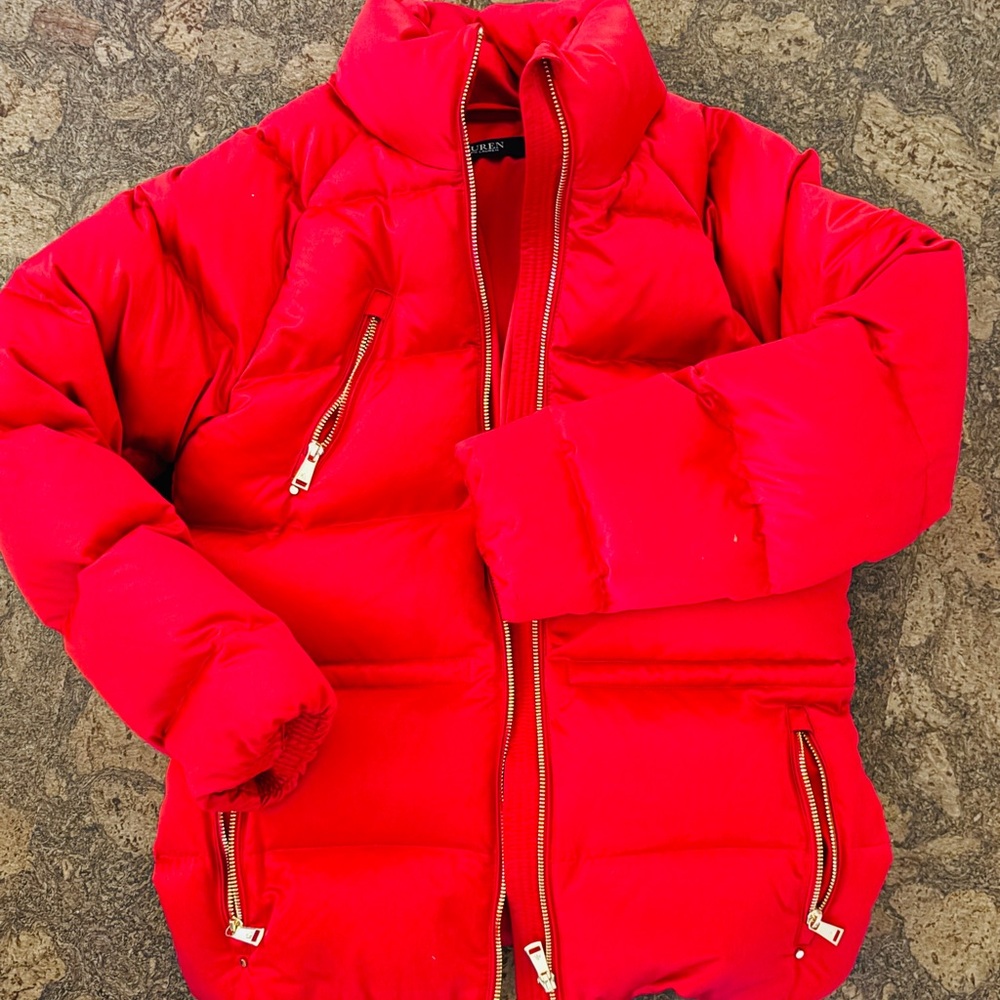 Ralph Lauren Bright Red P XS Puffer Jacket